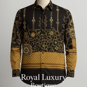 Luxurious Black And Gold Shirt For Men’s