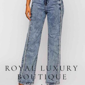 Vintage Wash High-Waist Straight Jeans