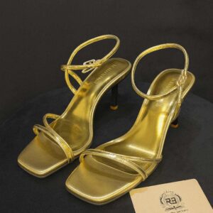 Metallic Strap Heels