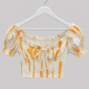 Sunshine Tie-Dye Off-Shoulder Crop Top