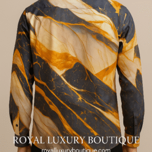 Molten Marble: The Luxe Gold-Streaked Shirt