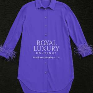Violet Button-Down Shirt Dress