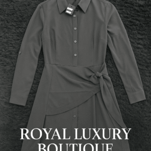 Urban Chic – Tailored Button-Down Shirt Dress With Waist Tie